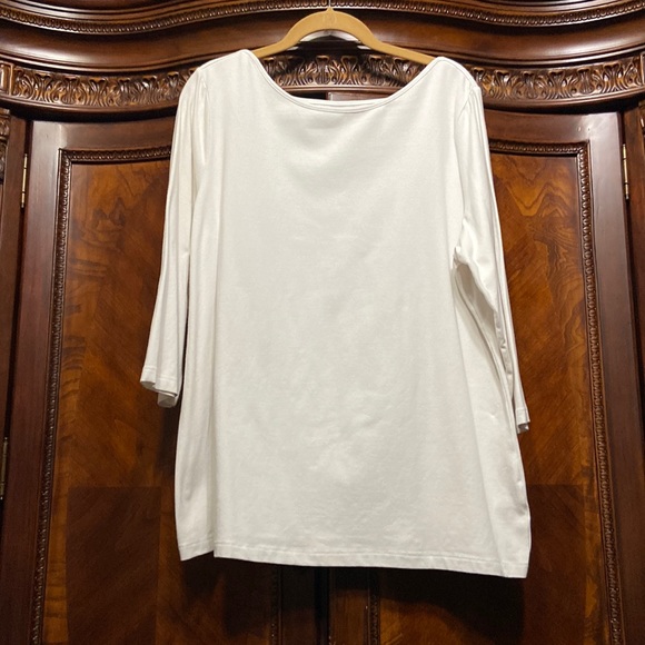 Denim & Co 3/4 Sleeve T-shirt - Picture 1 of 6